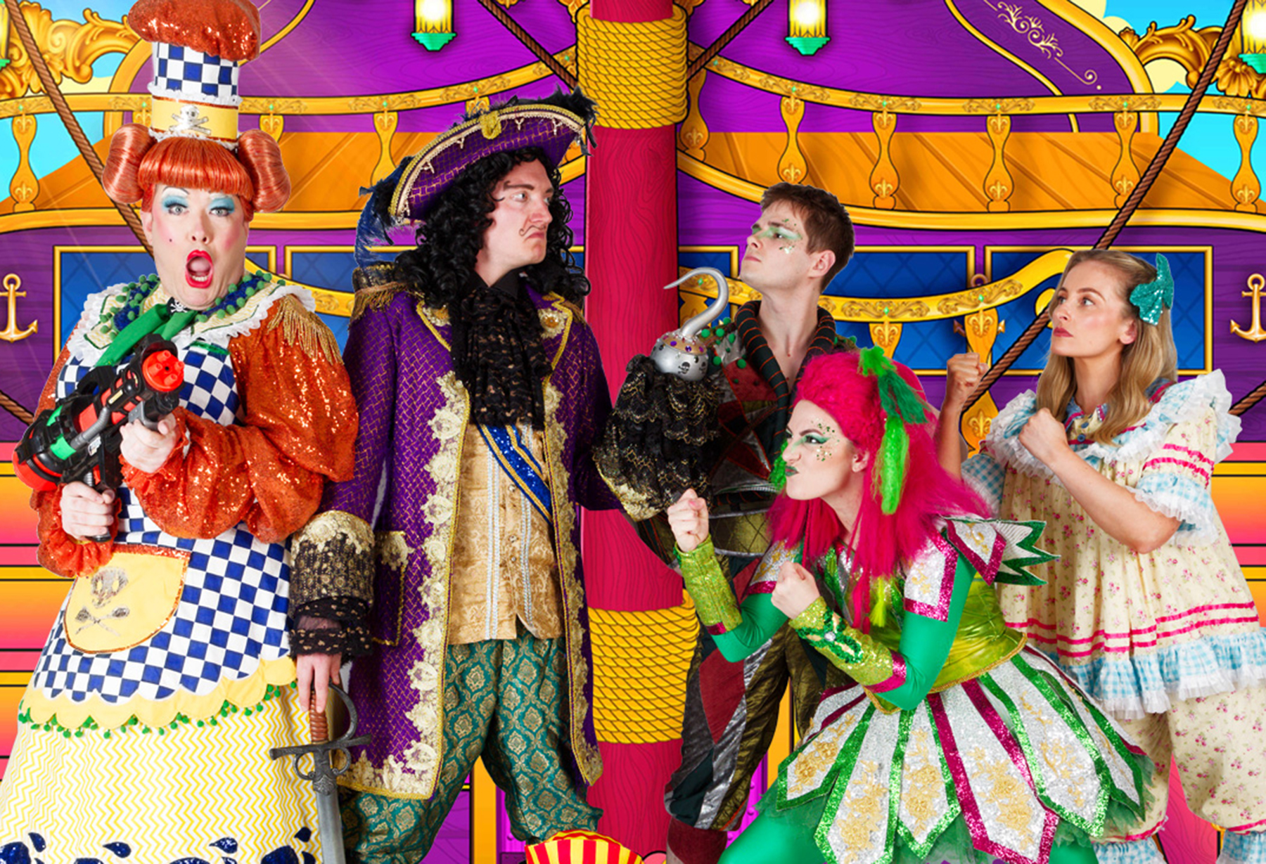 Peter Pan cast having fun